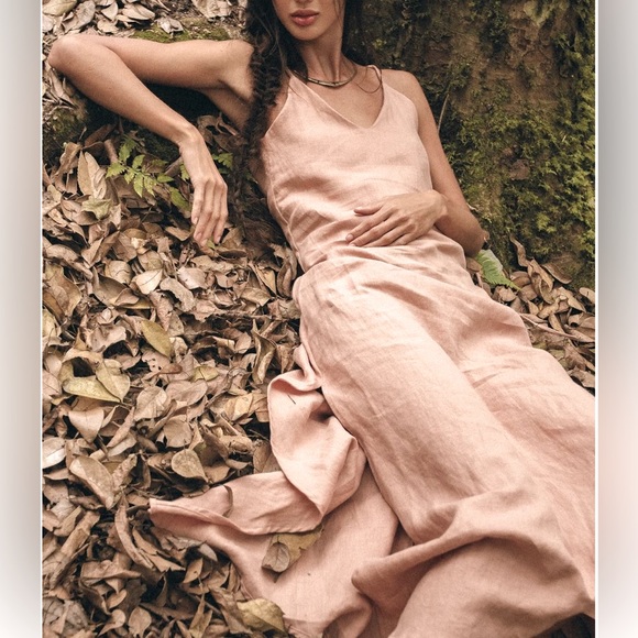 Linen Boho Long Dress - Picture 2 of 6